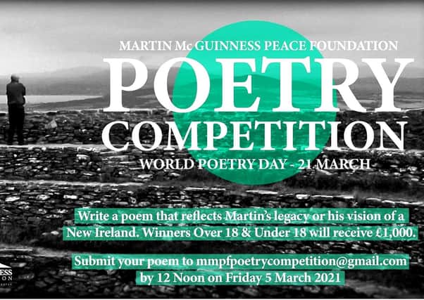 A flyer advertising the poetry contest