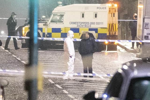 The scene of the shooting on the Cliftonville Road in Belfast this week. Pic Steven McAuley/McAuley Multimedia