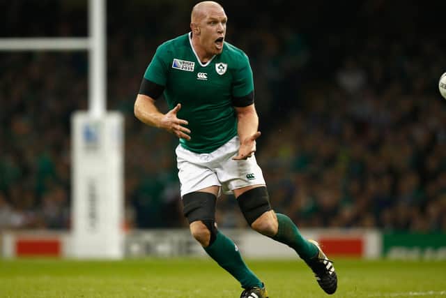 Ireland captain Paul O' Connell in action during the 2015 Rugby World Cup.  (Photo by Stu Forster/Getty Images).