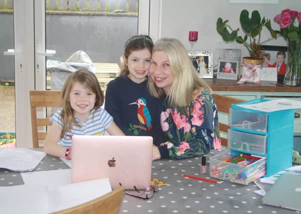 Belfast mum-of-two Helen McClements with her daughters