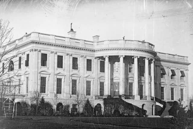 One of the earliest known photographs of the White House circa 1846