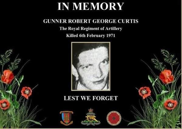 Online memorial tribute to Gunner Robert Curtis. Ancre Somme Association