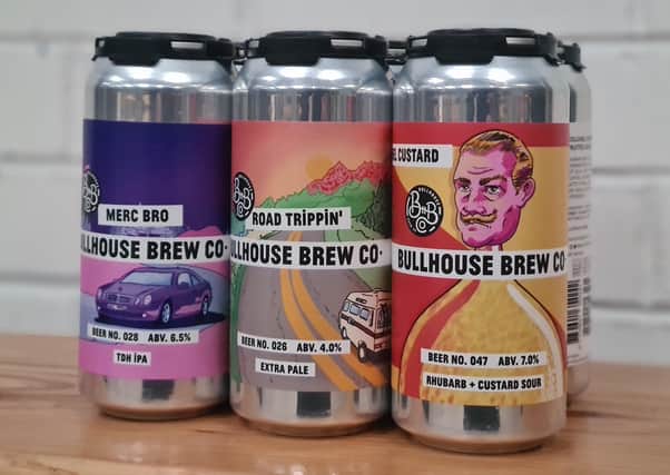 Some of the beers available from Bullhouse Brewery