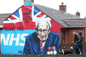 A mural in Clonduff estate, East Belfast of Captain Tom Moore, the British Army veteran who raised £30 million for the NHS during Covid. Ruth Dudley Edwards writes: "Few people did not admire this courageous old man, but you can always rely on Sinn Fein to be mean-spirited". Picture Pacemaker