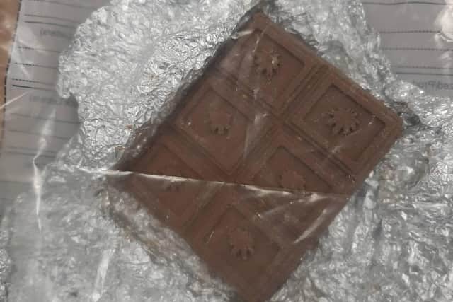 PSNI image of cannabis infused chocolate