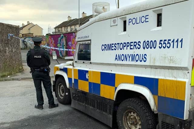 The scene of the shooting in Rinmore Drive.