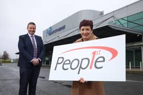 Stephen Patton, Human Resources and CR Manager and Valerie Foster, Business Development Manager, People 1st