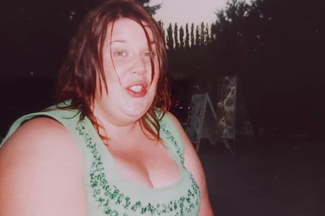 Clare McIvor before her weight loss