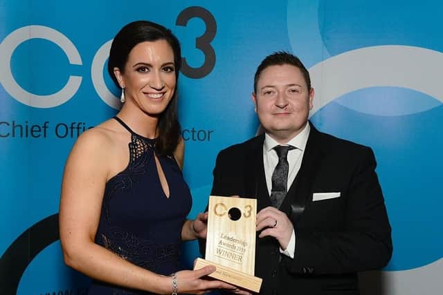 Autism NI CEO Kerry Boyd won the 'Best Newcomer' Award at the CO3 Leadership Awards 2019