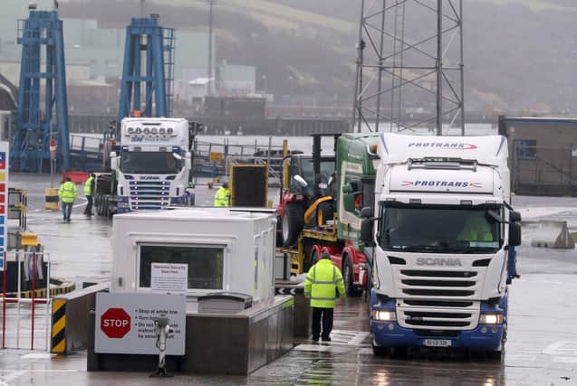 Checks on lorries at NI ports were temporarily suspended last week