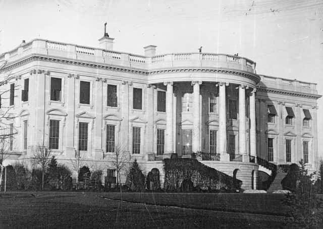 One of the Earliest Known Photographs of the White House circa 1846