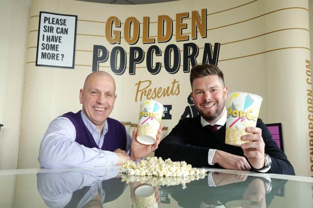 Sean McClinton, Managing Director of Golden Popcorn and John Hood, Invest NI’s Director of Food & Drink