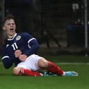 Josh McPake celebrates a goal for Scotland Under-19s