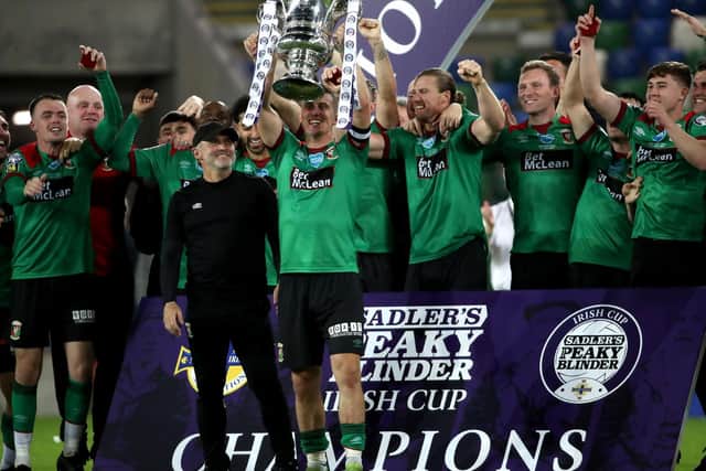 Glentoran won last season's Irish Cup