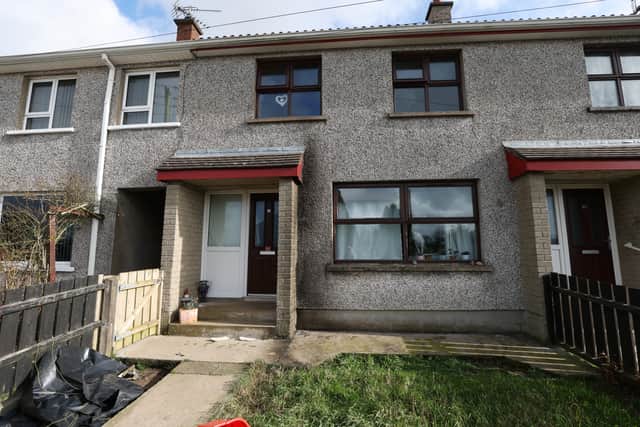 General view of scorch damage at a house in Cookstown. 

Detectives are investigating after a petrol bomb was thrown at a house in the Crossglebe area of Cookstown on Saturday night (February 20th)