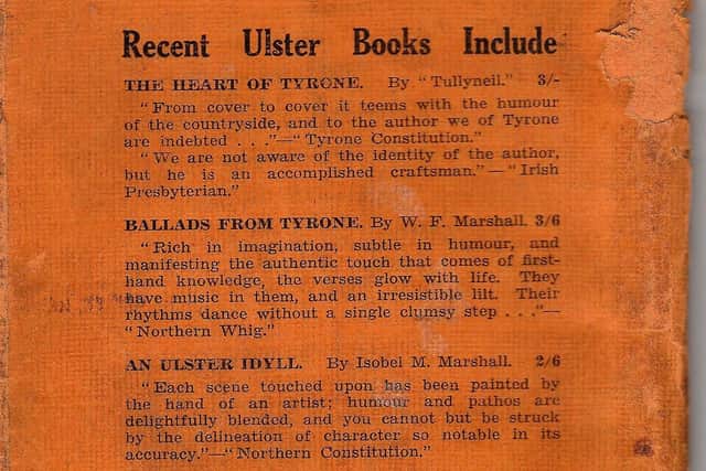 Ulster Parade back cover listing other Quota Press publications