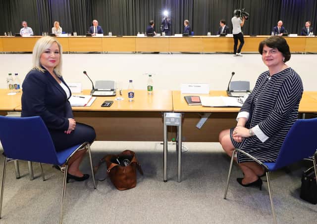 First Minister Arlene Foster (right) and Deputy First Minister Michelle O'Neill both welcomed the deal