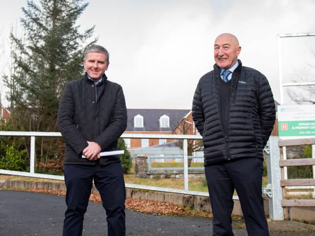 Martin Mallon, Development Manager at South Bank Square and Seamus Gillan, Owner of South Bank Square have unveiled plans for the development of the site of the former Tyrone County Hospital in Omagh