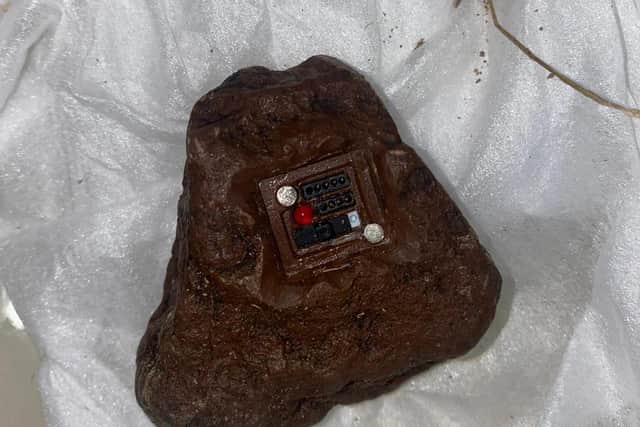 An image of the object discovered in an allotment close to a traditionally nationalist and republican neighbourhood.