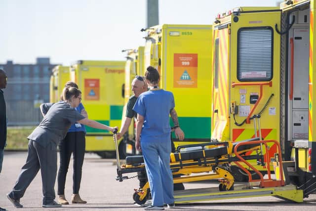 Ambulance staff supporting in the COVID-19 effort