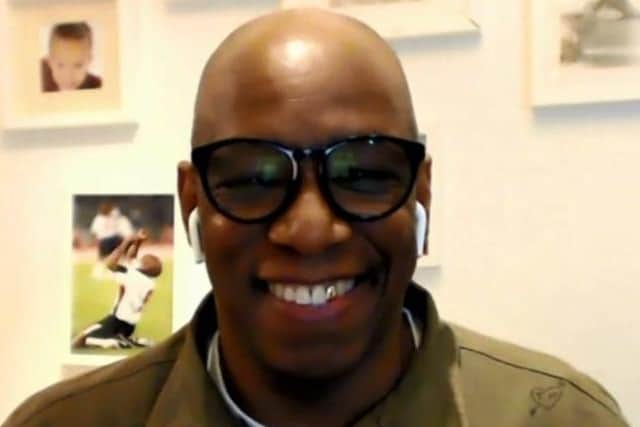 Football legend Ian Wright speaking to the One Show about the Chris Brannigan and Hasti podcast