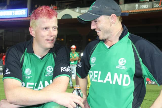 Kevin and Niall O'Brien reflect on the remarkable events of Bangalore. Picture: Barry Chambers