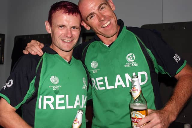William Porterfield and Trent Johnson start the celebrations. PIcture: Barry Chambers