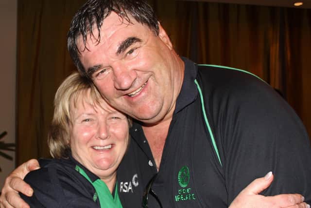 Roy Torrens, the late Ireland team manager, with his wife Joan