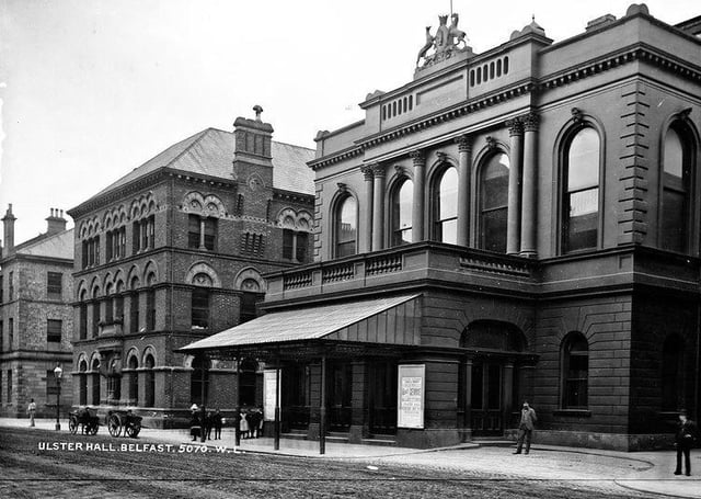 Ulster Hall, Belfast, Co Antrim. NLI Ref: L_CAB_05070. Picture: National Library of Ireland