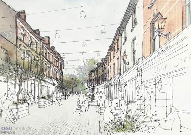 An artist’s impression of how Waterloo Place may look under the Covid Recovery and Revitalisation Programme Street Scape Plan