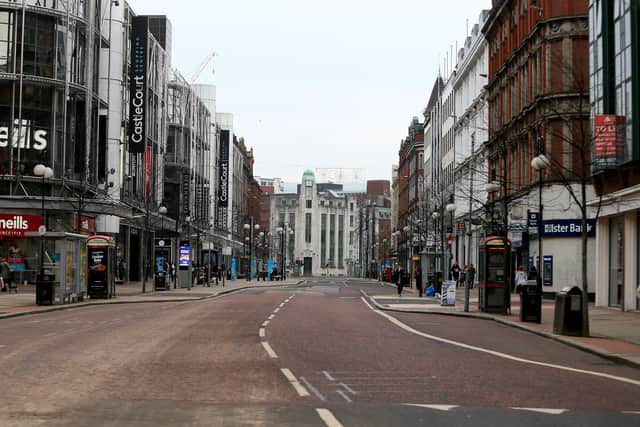 Belfast City Centre has been quiet during the lockdown