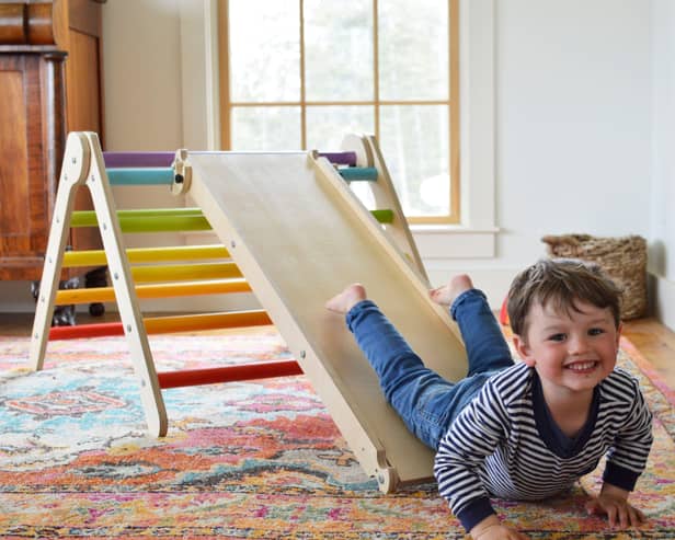Sawdust and Rainbows  have seen the demand for theri indoor wooden climbing frames grow across the globe