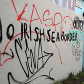 Anti-Irish Sea Border graffiti has been seen in cities, towns and villages all over Northern Ireland in recent weeks.