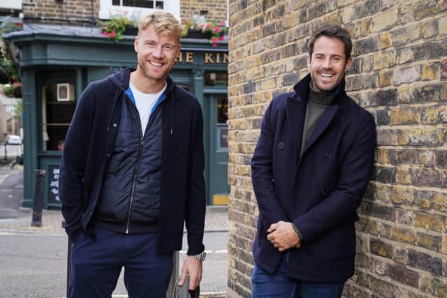 Freddie Flintoff and Jamie Redknapp