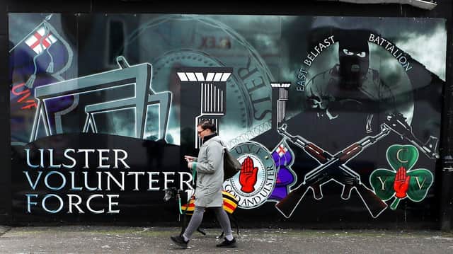 A loyalist mural in east Belfast