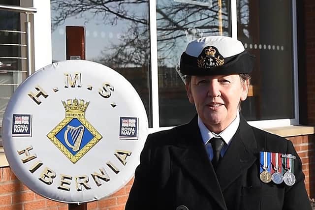 Linda Robinson, a warrant officer in the Maritime Reserves in Northern Ireland