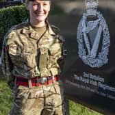 Corporal Natalie Bowman from Co Armagh who has been serving for eight years with 2 Royal Irish