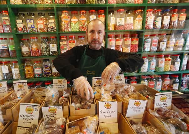Eugene Donnelly owner of Old Time Favourites in Smithfield, Belfast