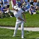 Rory McIlroy, of Northern Ireland, chips onto the eighth green during at the Arnold Palmer Invitational in Orlando, Florida (AP Photo/John Raoux)