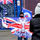 Rangers fans celebrate as they are crowned champions