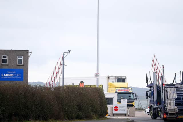 The checks at ports such as Larne have not commenced in full