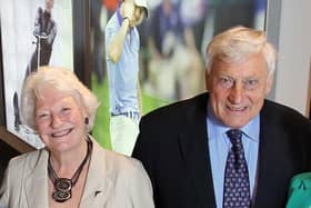 Two sporting greats from Northern Ireland seen in 2012, Dame Mary Peters who won Olympic gold as a pentathlete and the former Ireland rugby international Willie John McBride. Picture by Kelvin Boyes/Press Eye