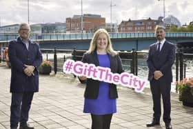 Damien Corr Destination CQ, Kathleen McBride Belfast One and Chris McCracken Linen Quarter BID