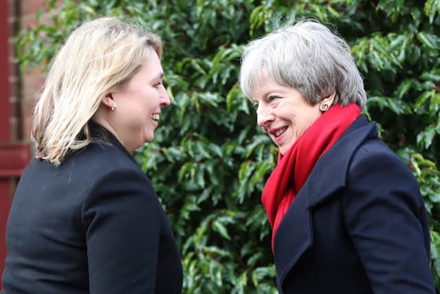 Denzil Davidson spent three years as Europe advisor to Theresa May (right), seen here with former NI secretary of state Karen Bradley
