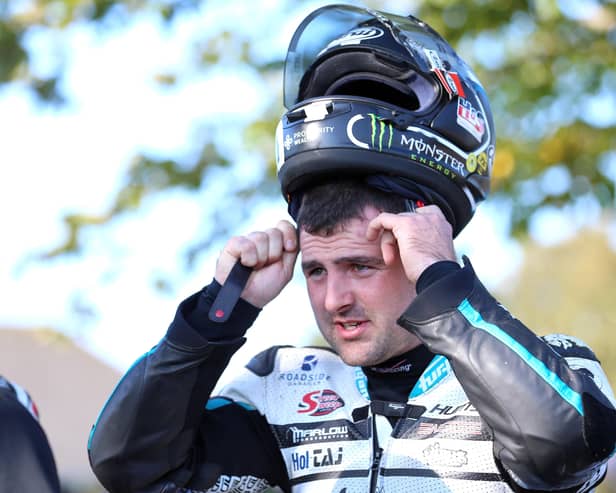 Michael Dunlop at the start of the Superbike Classic TT race on the Isle of Man in 2019. Pic by Stephen Davison.