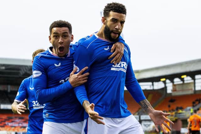 Rangers’ Connor Goldson (right). Pic by PA.