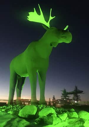 Tourism Ireland’s annual Global Greening initiative to mark St Patrick’s Day sees hundreds of iconic landmarks and sites around the world light up in green on  March 17, including, Mac the Moose in Saskatchewan, Canada.