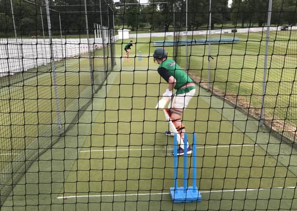 Cricket training at Wallace Park, Lisburn last summer