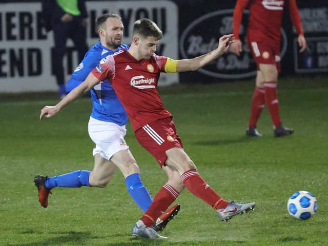 Portadown captain Luke Wilson. Pic by Pacemaker.