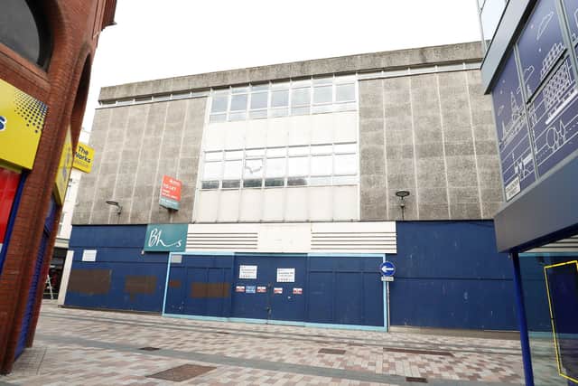 The former British Home Stores building on Castle Lane in Belfast City Centre
